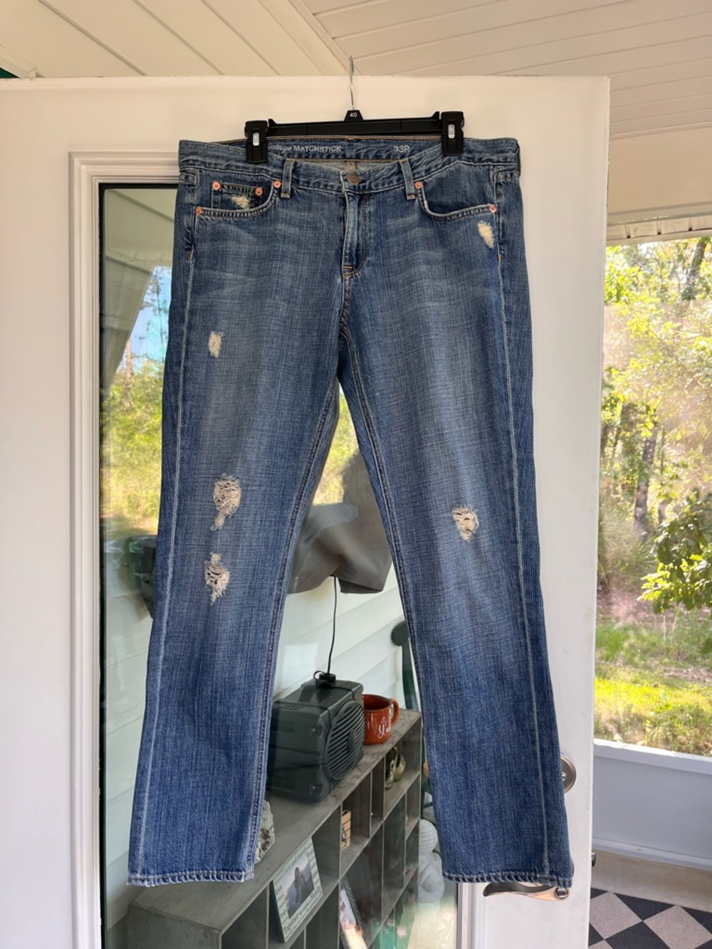 J.Crew Vintage Matchstick Jeans | Distressed Slim Straight Denim 33R